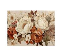 Liorosa Squisito fiore 500 pezzi di puzzle in legno per adulti, bella peonia, pezzi si adattano perfettamente, design vintage, ideale per relax e divertimento in famiglia, regalo per gli amanti dei