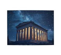 Liorosa Starlit Acropoli 500 pezzi di puzzle in legno per adulti, tempio greco antico sotto celeste, ogni pezzo è unico, pezzi stravaganti, attività divertenti per le vacanze con la famiglia