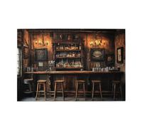 Liorosa Taverna dai toni caldi 1000 pezzi puzzle per adulti, impegnativo esercizio cerebrale, hobby di attività creative per adulti, design in stile vintage, attività divertenti per le vacanze con la