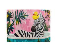Liorosa zebra balneare 500 pezzi di puzzle in legno per adulti, puzzle illustrazione animale a tema bagno, design colorato, ogni pezzo è unico, completo di famiglia e amici, splendida opera d'arte