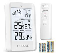 LIORQUE Stazione Meteo con Sensore Esterno Schermo LCD con Retroilluminazione