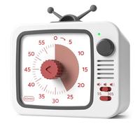 LIORQUE Timer Visivo Bambini, Timer Visivo con Conto Alla Rovescia di 60 Minuti, Funzionamento Silenzioso, Funzione Pausa, Adatto per Aule, Riunioni, Cucina, Adulti, Bambini (Grigio)