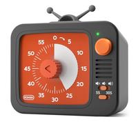 LIORQUE Timer Visivo Bambini, Timer Visivo con Conto Alla Rovescia di 60 Minuti, Funzionamento Silenzioso, Funzione Pausa, Adatto per Aule, Riunioni, Cucina, Adulti, Bambini (Nero+arancione)