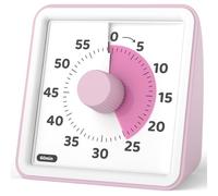 LIORQUE Timer visivo bambini, Visivo per Bambinida 60 Minuti, Conto alla Rovescia Silenzioso di Gestione del Tempo per Aule o Riunioni Per Adulti e Bambini(rosa)