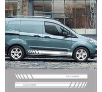 LIOUFTT 2 pezzi adesivi laterali per portiera auto strisce grafiche pick-up styling decalcomania in vinile, adatta per accessori Ford Transit Courier