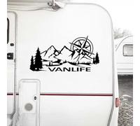 LIOUFTT Adesivi Laterali per carrozzeria Auto Camper Van Life Decalcomania Decorativa in Vinile, Adatti per Camion RV Bus Caravan Minivan Accessori Decorativi per Auto