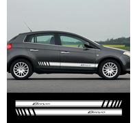 LIOUFTT Adesivi per auto Fai da te Sport Styling Strisce laterali Decalcomanie per decorazioni in pellicola vinilica, adatti per accessori per tuning automatico Fiat Bravo
