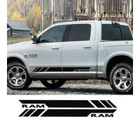 LIOUFTT Pick-up Porta Decalcomanie Laterali Camion 4x4 Off Road Vinile Decor Adesivi, misura Per Dodge RAM Rebel 1500 2500 3500 Accessori Auto