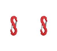 liovitor 2 ganci per verricello a forma di S, colore rosso, gancio per rimorchio per auto, kit di recupero per rimorchio, verricello