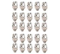 liovitor 20X Jack 6.5 audio a due canali connettore spina presa con un interruttore stereo 6.5 femmina per chitarra