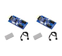 liovitor 2X 9Pin USB Header Maschio 1 a 2 Femmina Estensione Splitter Cavo Connettore Adattatore USB HUB Scheda di Estensione per Desktop