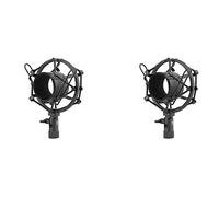 liovitor 2X Metallo Antiurto Studio Registrazione Microfono Shock Mount Spider Mic Holder Clip per Broadcast Computer BM800