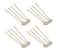 liovitor 8 paia di bacchette di legno per percussioni per carillon energetico, xilofono, blocco di legno, glockenspiel e