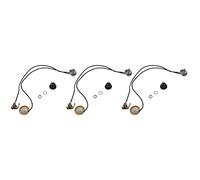 liovitor Amplificatore precablato per pickup per chitarra, 3 pezzi, 27 mm, con jack di uscita da 6,35 mm, per chitarra acustica e ukulele