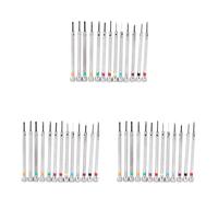 liovitor Set di cacciaviti da 0,6 mm-2,0 mm, 39 pezzi, per orologiai e occhiali, lama piatta,