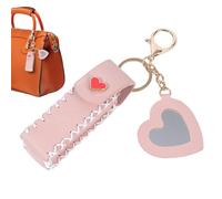 Lip Balm Holder Keychain | Portable Lipstick Pouch | Keychain Lipstick Case | Lip Gloss Storage Pouch | Lipstick Keychain Holder Portable And Stylish Lip Balm Storage For Women Girlfriend Mother Wife