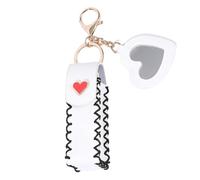 Lip Balm Holder, Portable Lipstick Case, PU Leather Keychain Buckle, Waterproof Lip Gloss Pouch for Purse Backpack Belt, Travel Lipsticks Organizer, 1.18x1.38x3.74 inches