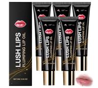 Lip Booster Serum,Lip Plumper Volumizing Gloss,Hydrating Lips Oil,Reduces Lips Lines,15ml Portable Size,Non-Sticky Lightweight Texture,for Daily Touch-Up & Travel,Enhancing Natural Plum (5 PCS)