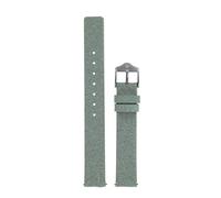 Lip Cinturino per orologio in pelle argentata, con lustrini, 14 mm