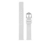 Lip Cinturino per orologio in pelle bianca liscia, 14 mm