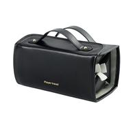 Lip Gloss Beauty | Makeup Brush Holder Travel Case | Borsa cosmetica con rimozione trasparente multi-compartments | Portable PU Leather Toiletry Bag for Rossetto, Nero , Se référer au descriptif,