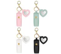 Lip Gloss Keychain Holder - 4 Pieces Bag Ornament, Lip Stain Storage Bag, Portable Cosmetic Organization Function for Women Girls College Students, Beauty Accessories, Multi Color