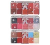 Lip Gloss Palette, 10-Color Lip Gloss Palette, Jelly Tinted Lip Gloss, Moisturizing Lipstick Makeup Kit, Long-Lasting Lip Color for Women, Hydrating Gloss Set for a Beautiful, Vibrant Finish