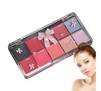 Lip Gloss Palette 10 Color Lip Paint, Jelly Tinted Lip Gloss, Moisturizing Lipstick, Long Lasting Makeup Kit, Hydrating Soft Jelly Lips, Perfect for Women and Ladies