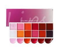 Lip Gloss Palette, Makeup Eyeshadow Kit, 2.17x6.1in Vibrant Color Collection, High-Pigmented Waterproof Formula, Hydrating Long-Lasting Wear for Teens, Women, Travel