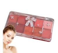 Lip Gloss - Pallet, 10 colori per labbra, non appiccicosi Balm, soft Jelly Lip Makeup, Moisturizing Lipstick Kit, adatto per tutti i giorni, viaggi, ufficio