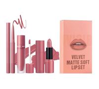 Lip Liner and Lipstick Set| Lip Gloss Lip Pencil Liner| Long-Lasting Lip Liners Pencil, Velvet Lipstick Set, Natural Lip Makeup, Lip Color Lip Liner Set, Long-Lasting Lipsticks, Velvet Lip Liner,