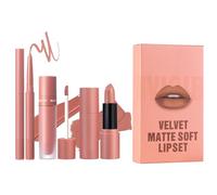 Lip Liner and Lipstick Set| Lip Gloss Lip Pencil Liner| Long-Lasting Lip Liners Pencil, Velvet Lipstick Set, Natural Lip Makeup, Lip Color Lip Liner Set, Long-Lasting Lipsticks, Velvet Lip Liner,