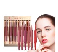 Lip Liner and Lipstick Set, Matte Velvet Makeup Kit, Waterproof Long-Lasting Formula, 6-Piece Stain Collection, Ideal for Dating, Travel, Outdoor Events, Shopping Trips and Vacation Looks