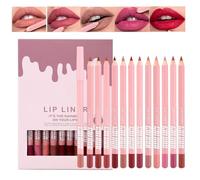 Lip Liner - Creamy, 2g Matte Lip Liner Set | Long-Lasting Natural Lips Liners, 12 Color Variety For Office, Date, Wedding, Travel, School, Parties, Seasonal Makeup, Home, Cosmetic Essential