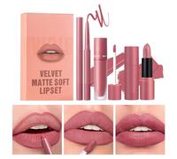 Lip Liner Lipstick Set, Lip Gloss Pencil Liner, Long Lasting Lip Liner, Lip Color Liner Set, Velvet Lipstick Set, Natural Lip Makeup, 3X Lip Liner Set, Moisturizing Lip Gloss, Creamy Lip Pencil, Perf