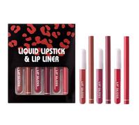 Lip Liner Pencil | Lipstick and Liner Set | Waterproof Lip Liner | Long-Lasting Lip Gloss Set | Travel Friendly Lip Liner Pencil Combo | Lightweight, Comfortable Formula for All-Day Comfort