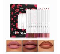 Lip Liner Pencil Set - 12 Colors Matte Lip Liner Pencils, Natural Matte Lip Makeup for Women, Waterproof Lip Liner, Long-Lasting Nude Lip Gloss, Ideal for Girls, Smudge-Proof Lip Definition
