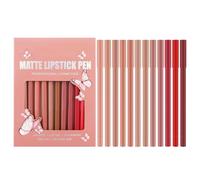 Lip Liner Pencil Set - Matte Waterproof Definition | High Pigment Smooth Texture Enhances Lip Shape Supporti Long Wear Non Stick Cup Daily Makeup Cosplay Event Use