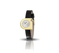 Lip Orologio da donna 671169 Mach 2000 Mini placca oro e pelle nera, Cinghia