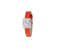 LIP Orologio Donna 671175 Mach 2000 Mini Square Acciaio e Pelle Arancione, Cinghia