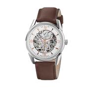 Lip Orologio Himalaya da 40 mm, scheletro automatico, in pelle marrone, Cinghia