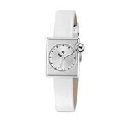 Lip Orologio Mach 2000 - Mini Square, in pelle bianca glitterata, Retrò