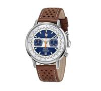 Lip Orologio Rally 42 mm, cronografo automatico, in pelle marrone