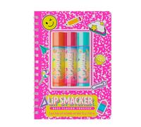 Lip Smacker, Back to School Collection, Spiral Notebook Lip Balm Trio, 3 Pezzi Set Balsamo Labbra con Quaderno a Spirale, Burrocacao per Bambini, Rosa