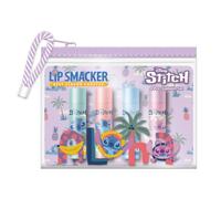 Lip Smacker, Beauty Case con Balsami Labbra Disney Stitch per Bambini, 4 Gusti, 16 g