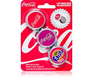 Lip Smacker Coca Cola balsamo labbra profumi Original, Cherry & Fanta 3x3 g