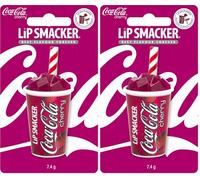 Lip Smacker - Coca-Cola Cup Collection - Burrocacao per Bambini a Forma di Bicchiere di Coca Cola - Gusto Coca-Cola alla Ciliegia - Dolce Regalo per i Tuoi Amici - Pezzo Singolo (Confezione da 2)
