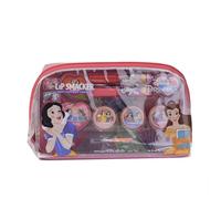 Lip Smacker Disney Princess Essential Makeup Bag Cofanetti lucidalabbra 2 x 2 ml + lucidalabbra in crema 2 x 0,8 g + crema illuminante 3 x 1,6 g + anello 2 pz + ciondolo + applicatore + sacchetto cosmetico