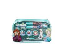 Lip Smacker Frozen Essential Makeup Bag, Set di Trucchi Frozen per Bambina con Lucidalabbra, Ombretti Luminosi, Applicatori e Accessori per un Look da Principessa Disney