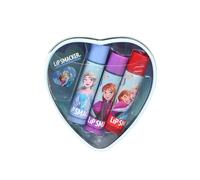 Lip Smacker Frozen, Heart Shape Tin Set, Set 3 Burrocacao per Bambine e Ragazze a Tema Frozen, Edizione Regalo 2025